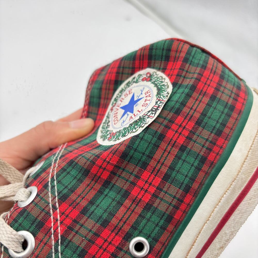 Vintage 90s Converse Chuck Taylor All Star Sneakers Shoes Men's 8.5 Christmas - Picture 14 of 16